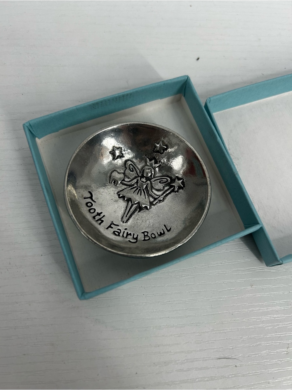 Basic Spirit Handcrafted Pewter Angel Miniature Charm Bowl